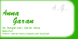 anna garan business card